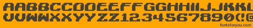 LightmanPixel Font – Black Fonts on Orange Background