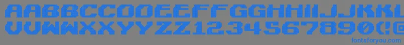 Czcionka LightmanPixel – niebieskie czcionki na szarym tle