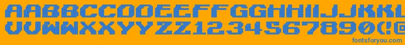 LightmanPixel Font – Blue Fonts on Orange Background