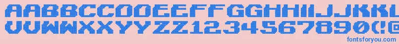 LightmanPixel Font – Blue Fonts on Pink Background