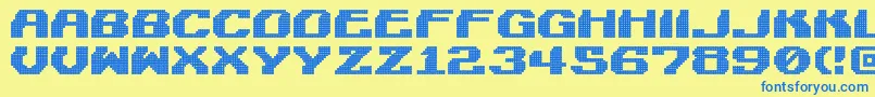 LightmanPixel Font – Blue Fonts on Yellow Background