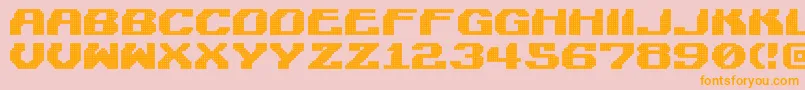 LightmanPixel Font – Orange Fonts on Pink Background