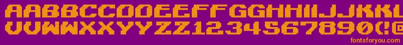 Police LightmanPixel – polices orange sur fond violet