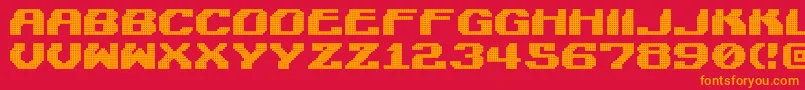 LightmanPixel Font – Orange Fonts on Red Background