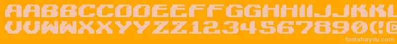 Шрифт LightmanPixel – розовые шрифты на оранжевом фоне