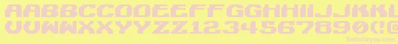 LightmanPixel Font – Pink Fonts on Yellow Background