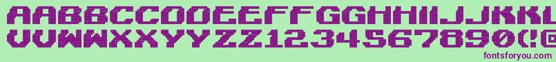 LightmanPixel Font – Purple Fonts on Green Background