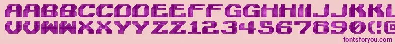 フォントLightmanPixel – ピンクの背景に紫のフォント