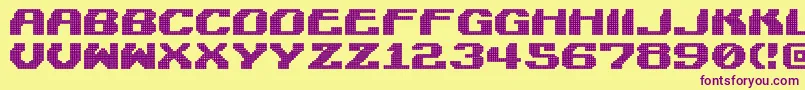 LightmanPixel Font – Purple Fonts on Yellow Background