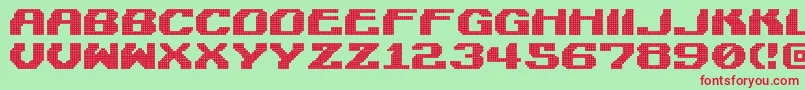 フォントLightmanPixel – 赤い文字の緑の背景