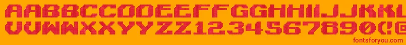 LightmanPixel Font – Red Fonts on Orange Background