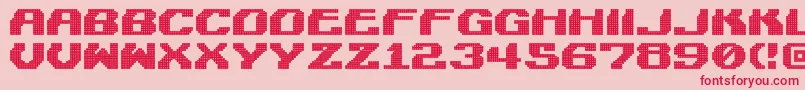 LightmanPixel Font – Red Fonts on Pink Background