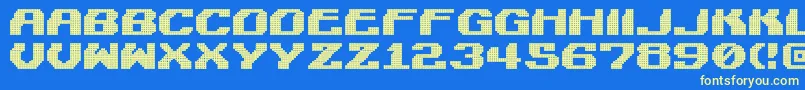 Czcionka LightmanPixel – żółte czcionki na niebieskim tle