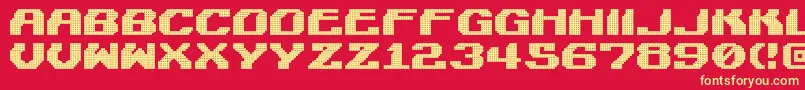 LightmanPixel Font – Yellow Fonts on Red Background