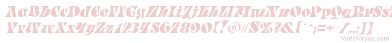 ParadeItalic Font – Pink Fonts on White Background