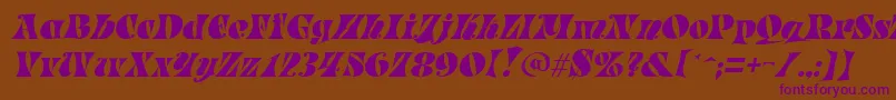 ParadeItalic Font – Purple Fonts on Brown Background