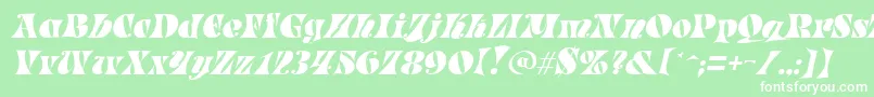 フォントParadeItalic – 緑の背景に白い文字