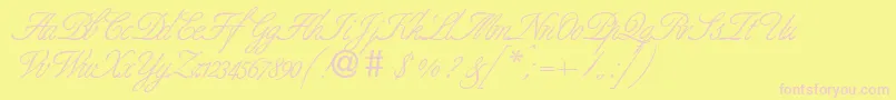 BestdbNormal-Schriftart – Rosa Schriften auf gelbem Hintergrund