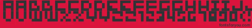 Bit01 Font – Black Fonts on Red Background