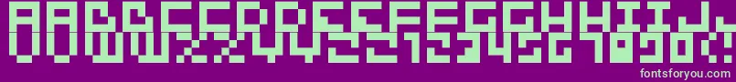 Police Bit01 – polices vertes sur fond violet