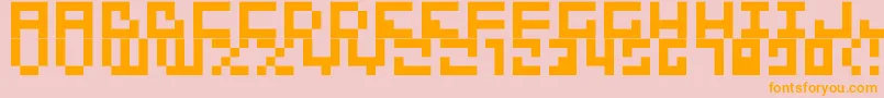 Police Bit01 – polices orange sur fond rose