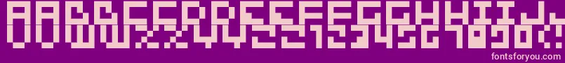 Bit01 Font – Pink Fonts on Purple Background