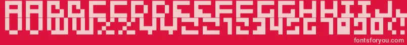 Bit01 Font – Pink Fonts on Red Background