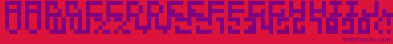 Bit01 Font – Purple Fonts on Red Background