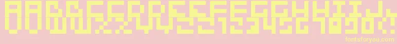 Bit01 Font – Yellow Fonts on Pink Background