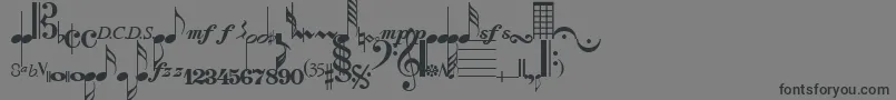 Czcionka ComposerRegular – czarne czcionki na szarym tle