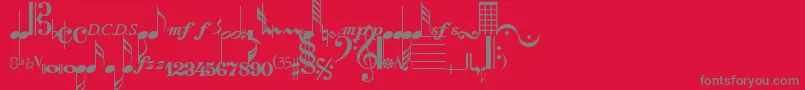 ComposerRegular Font – Gray Fonts on Red Background
