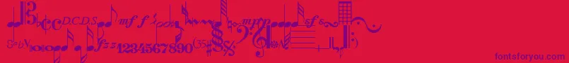 ComposerRegular Font – Purple Fonts on Red Background