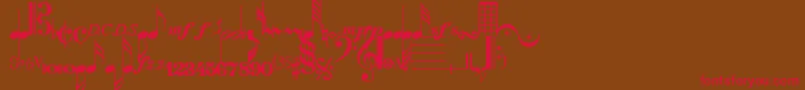 ComposerRegular Font – Red Fonts on Brown Background
