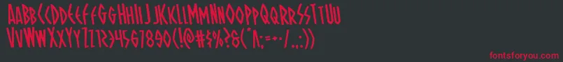 Ohmightyisisrotate Font – Red Fonts on Black Background