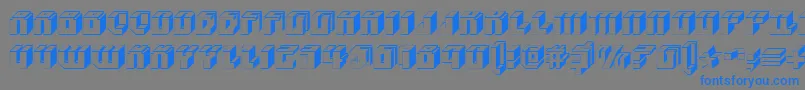 フォントBlockup – 灰色の背景に青い文字