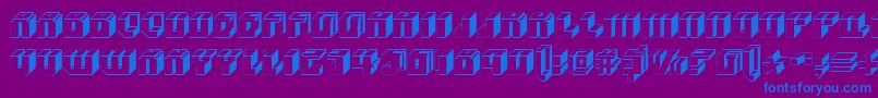 Blockup Font – Blue Fonts on Purple Background