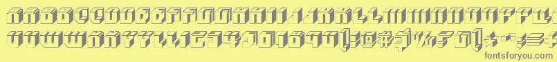 フォントBlockup – 黄色の背景に灰色の文字