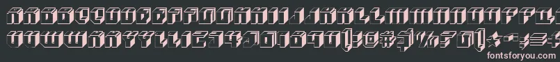 Blockup Font – Pink Fonts on Black Background