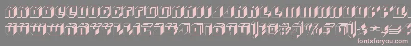 Blockup Font – Pink Fonts on Gray Background