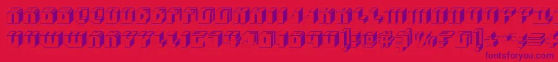 Blockup Font – Purple Fonts on Red Background