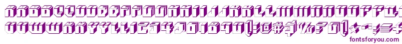 Blockup Font – Purple Fonts on White Background