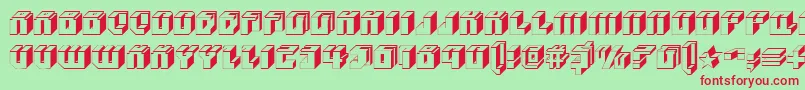 Blockup Font – Red Fonts on Green Background