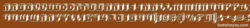 フォントBlockup – 茶色の背景に白い文字