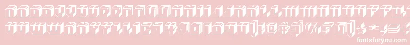 Blockup Font – White Fonts on Pink Background