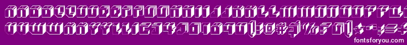 Blockup Font – White Fonts on Purple Background