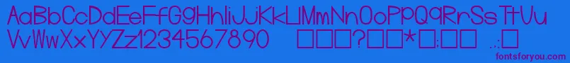 Pinelintgerm Font – Purple Fonts on Blue Background