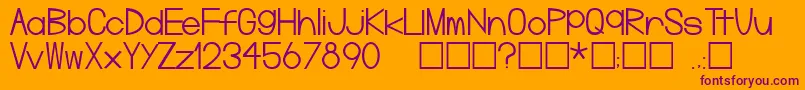 Pinelintgerm Font – Purple Fonts on Orange Background