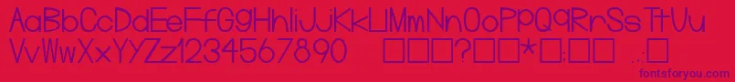 Pinelintgerm Font – Purple Fonts on Red Background
