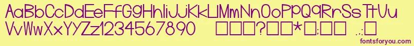 Pinelintgerm Font – Purple Fonts on Yellow Background