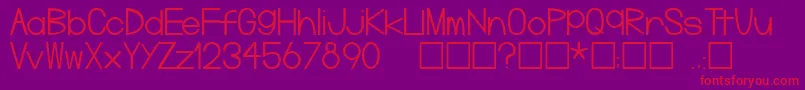 Pinelintgerm Font – Red Fonts on Purple Background